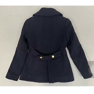 J Crew Navy Blue Majesty Peacoat Wool Stadium Cloth Nello Gori P00